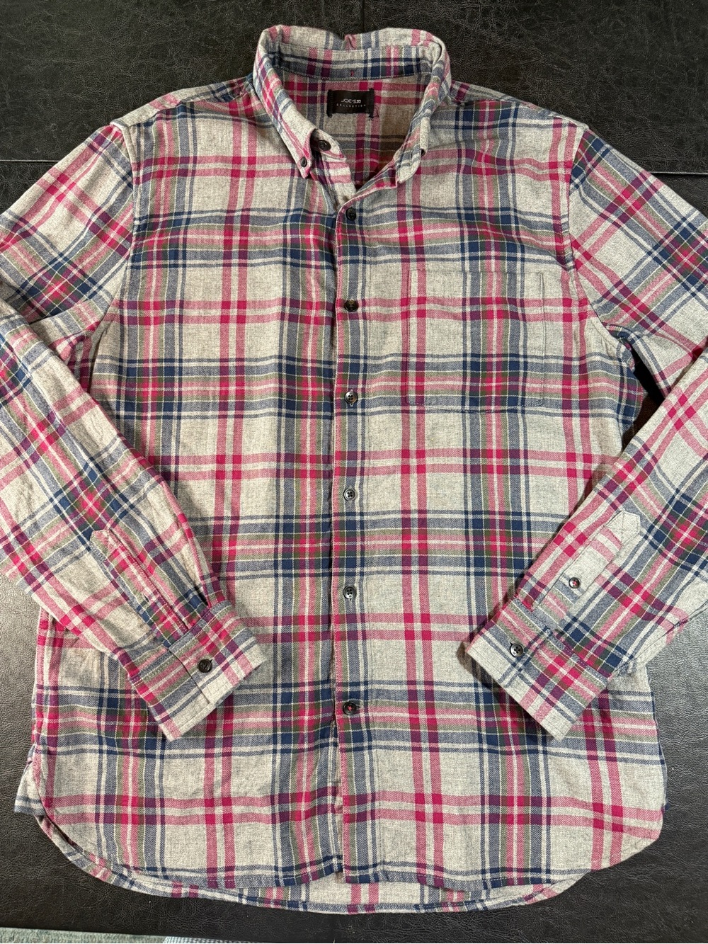 Joe's Jeans Pink and Blue Plaid Button-Down Shirt